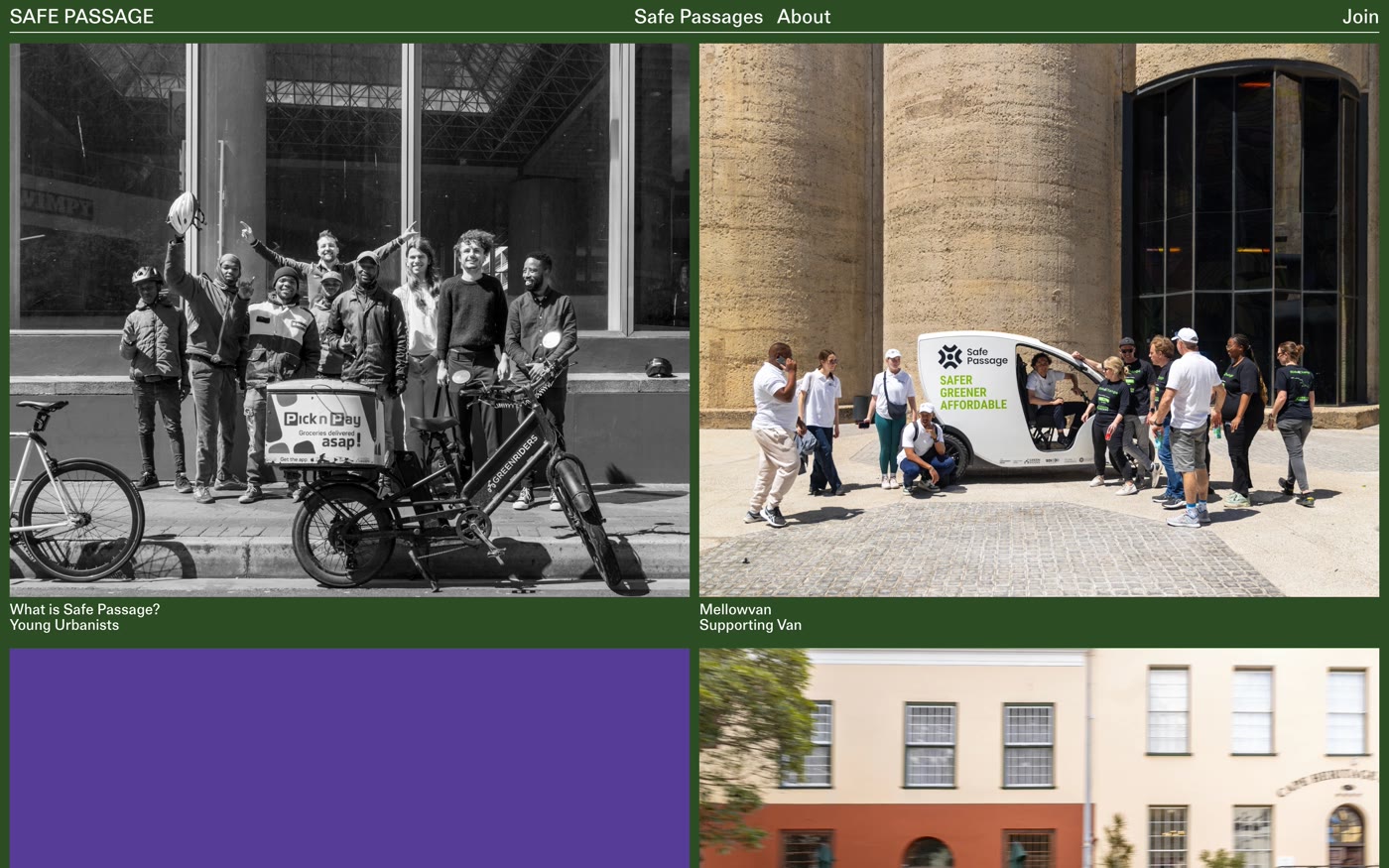 The Safe Passage home page