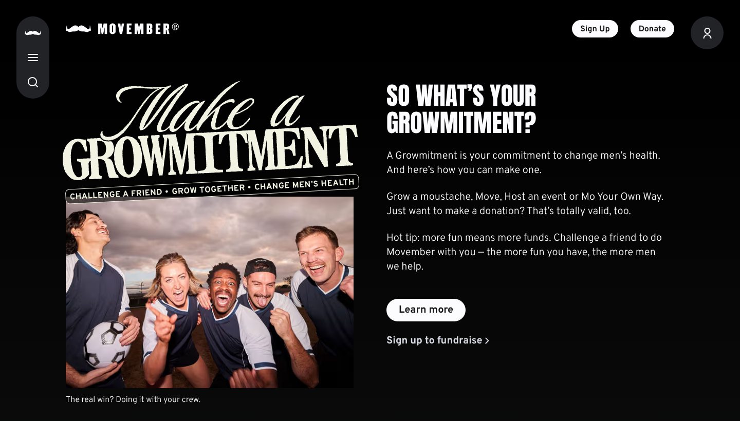 Ways to help besides giving, on the Movember website
