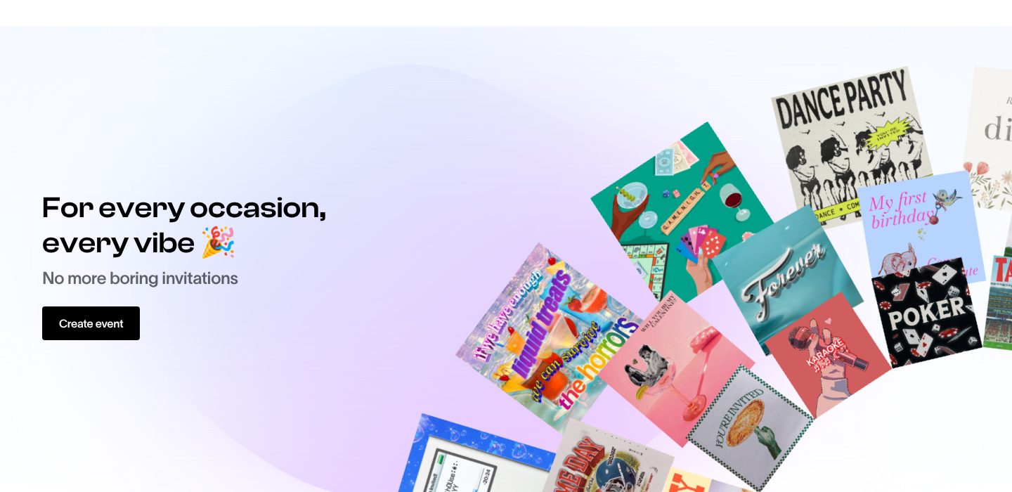 Who it is for, on the Partiful website