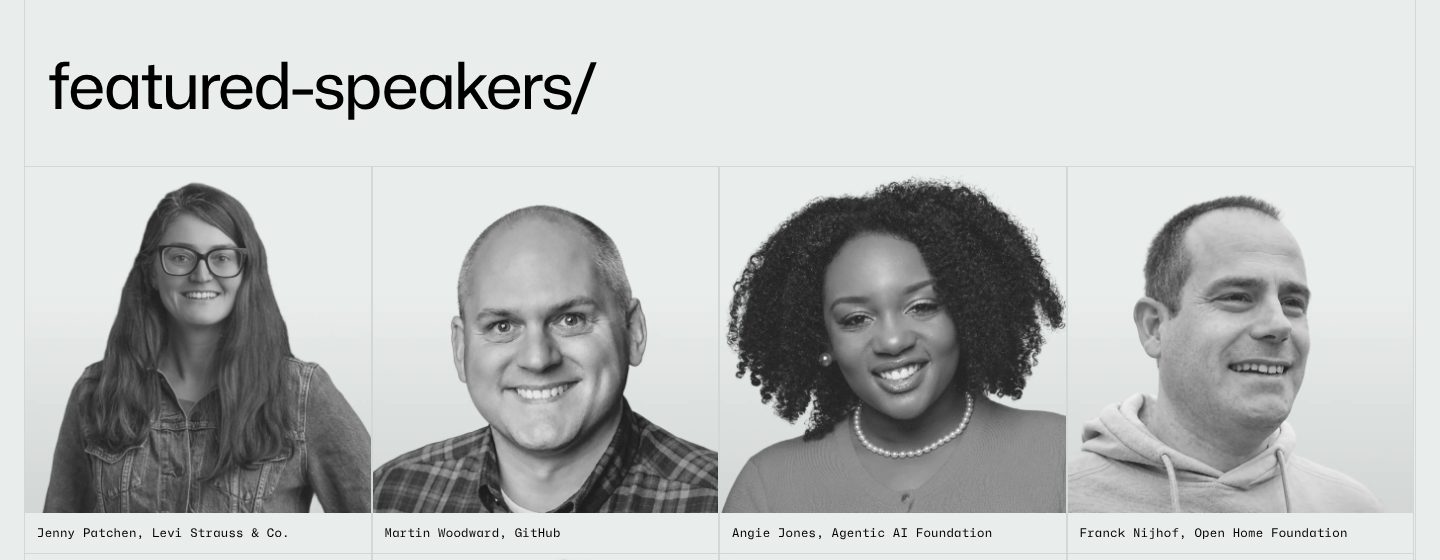 Speakers, as people, on the GitHub Universe website